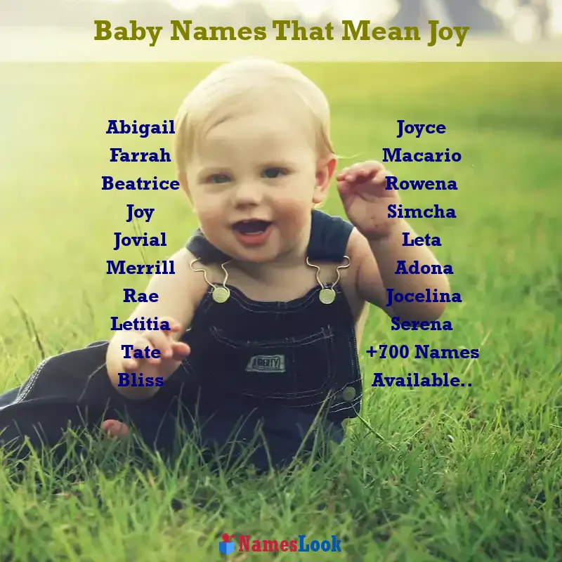 Baby Names That Mean Joy - 770 Names for Boys & Girls