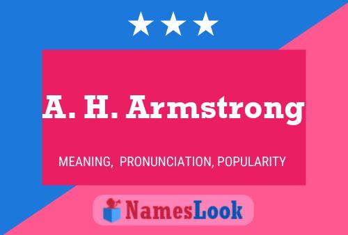 Pôster do nome A. H. Armstrong