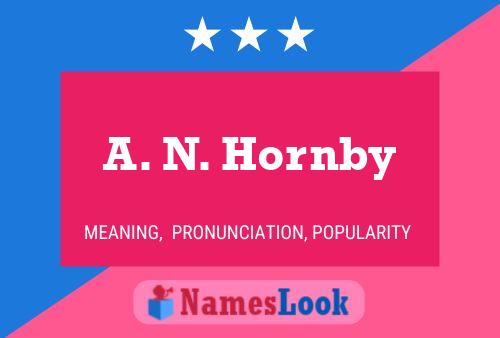 Pôster do nome A. N. Hornby