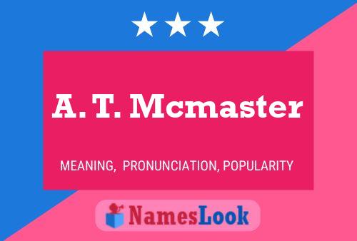 Pôster do nome A. T. Mcmaster