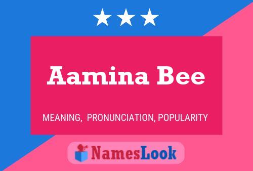 Pôster do nome Aamina Bee