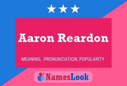 Pôster do nome Aaron Reardon