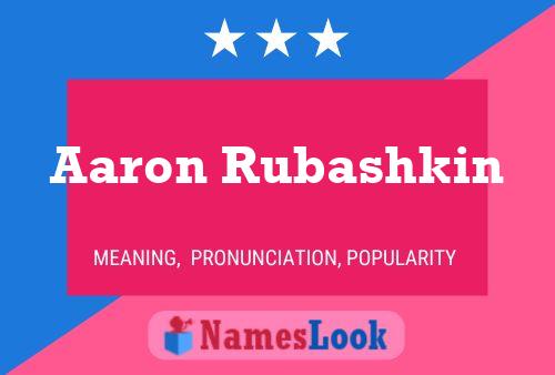 Pôster do nome Aaron Rubashkin