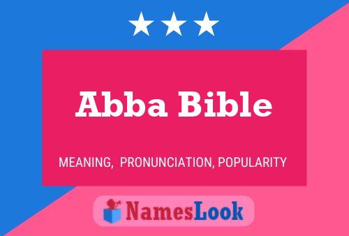 Pôster do nome Abba Bible