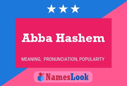 Pôster do nome Abba Hashem