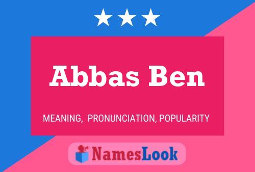 Pôster do nome Abbas Ben