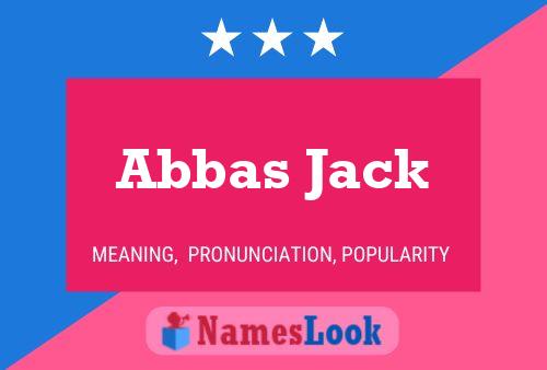 Pôster do nome Abbas Jack