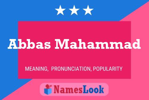 Pôster do nome Abbas Mahammad