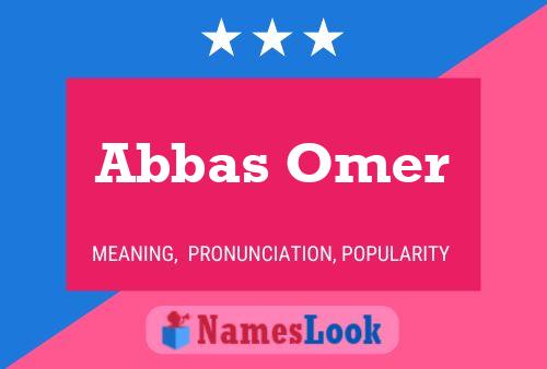 Pôster do nome Abbas Omer