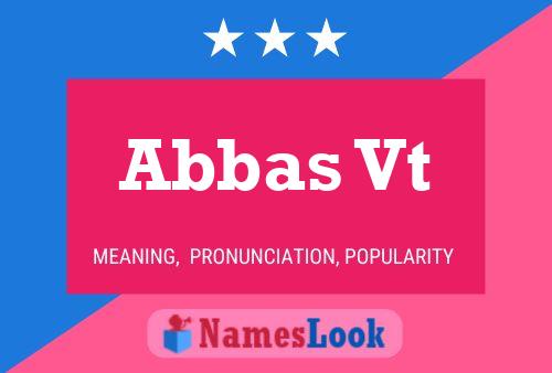 Pôster do nome Abbas Vt