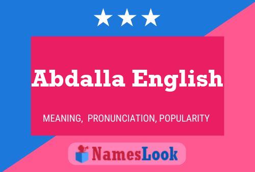 Pôster do nome Abdalla English