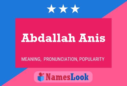 Pôster do nome Abdallah Anis