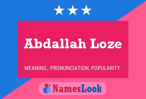 Pôster do nome Abdallah Loze