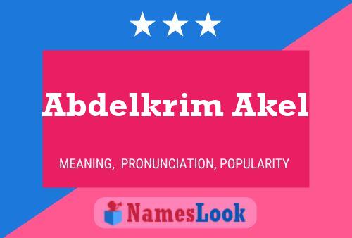 Pôster do nome Abdelkrim Akel