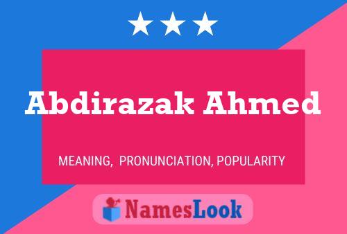 Pôster do nome Abdirazak Ahmed