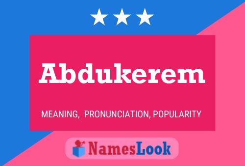 Pôster do nome Abdukerem