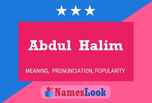 Pôster do nome Abdul  Halim