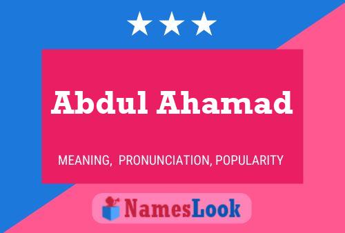 Pôster do nome Abdul Ahamad