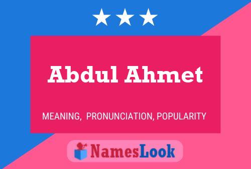 Pôster do nome Abdul Ahmet