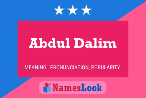 Pôster do nome Abdul Dalim