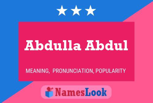 Pôster do nome Abdulla Abdul