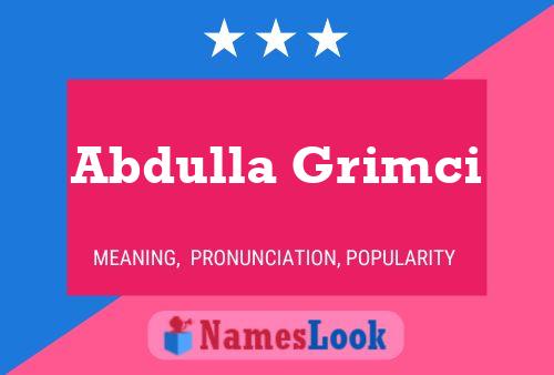 Pôster do nome Abdulla Grimci