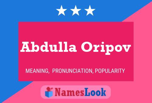 Pôster do nome Abdulla Oripov