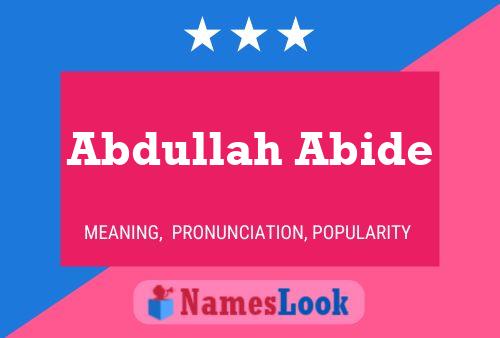 Pôster do nome Abdullah Abide