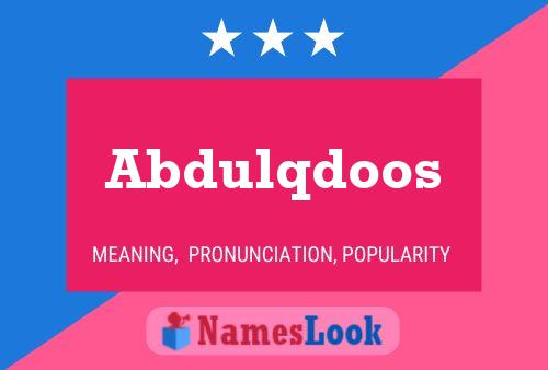 Pôster do nome Abdulqdoos