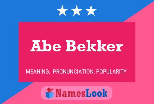 Pôster do nome Abe Bekker