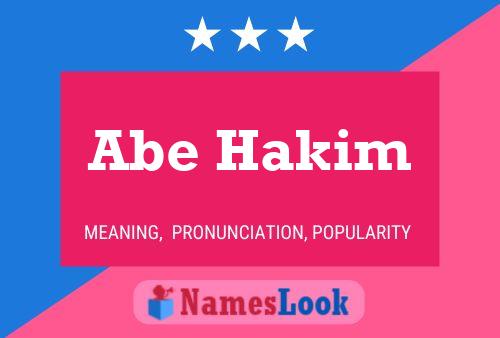 Pôster do nome Abe Hakim