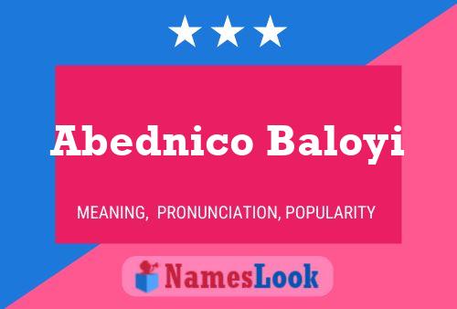 Pôster do nome Abednico Baloyi