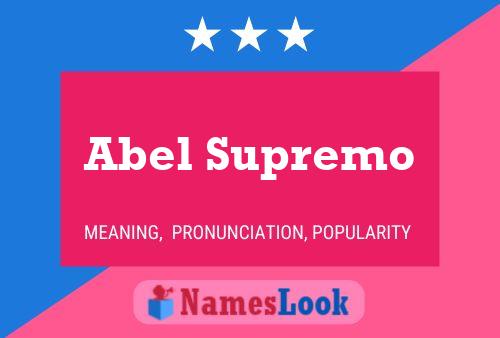 Pôster do nome Abel Supremo