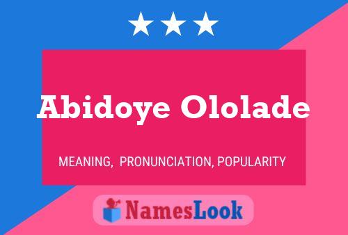 Pôster do nome Abidoye Ololade