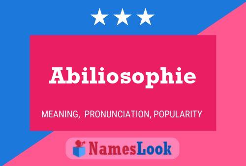 Pôster do nome Abiliosophie