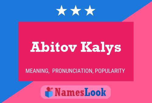 Pôster do nome Abitov Kalys