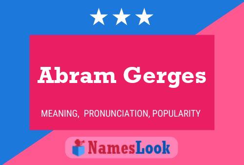 Pôster do nome Abram Gerges