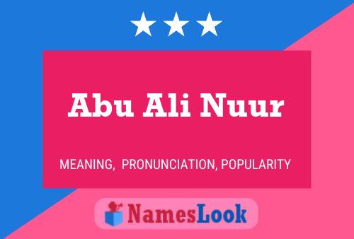 Pôster do nome Abu Ali Nuur