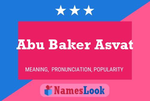 Pôster do nome Abu Baker Asvat