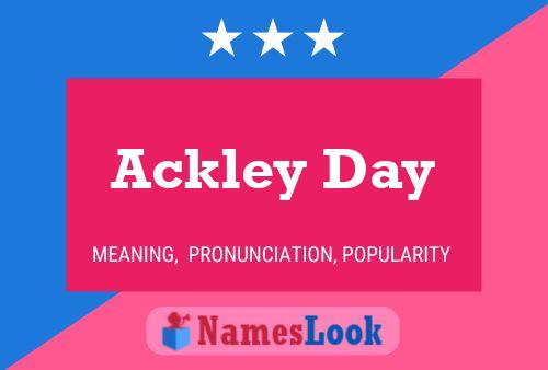 Pôster do nome Ackley Day