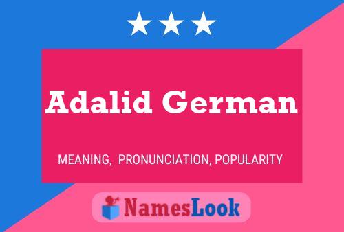 Pôster do nome Adalid German