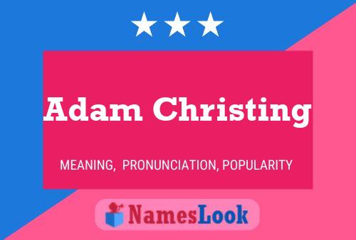 Pôster do nome Adam Christing