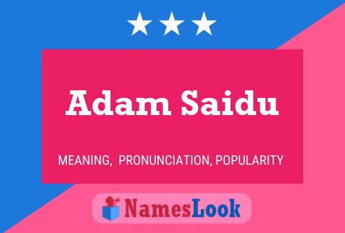 Pôster do nome Adam Saidu