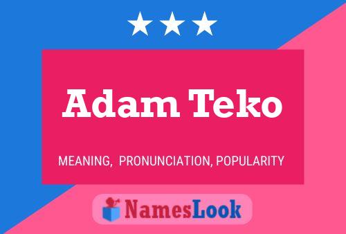 Pôster do nome Adam Teko