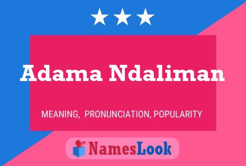 Pôster do nome Adama Ndaliman