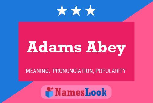 Pôster do nome Adams Abey