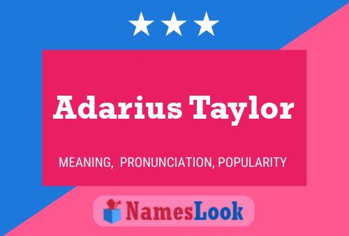 Pôster do nome Adarius Taylor