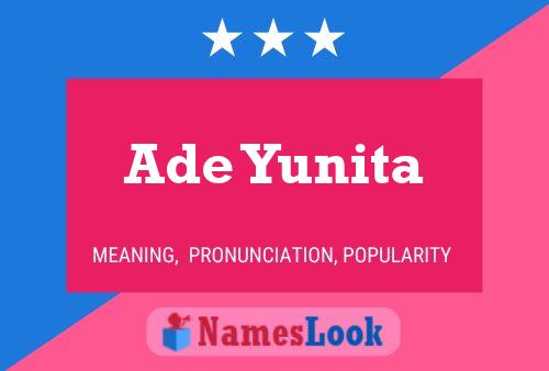 Pôster do nome Ade Yunita