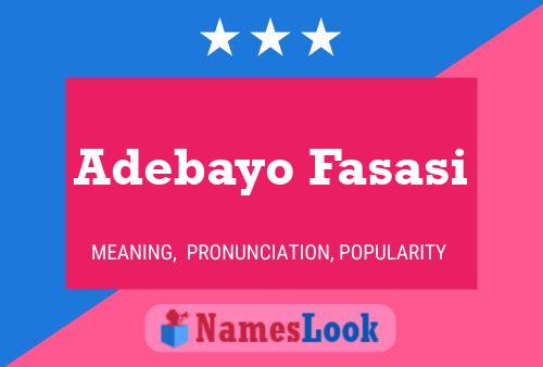 Pôster do nome Adebayo Fasasi