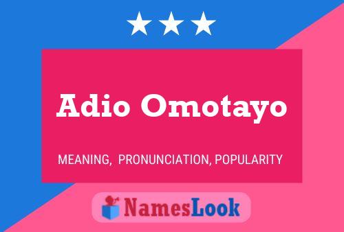 Pôster do nome Adio Omotayo